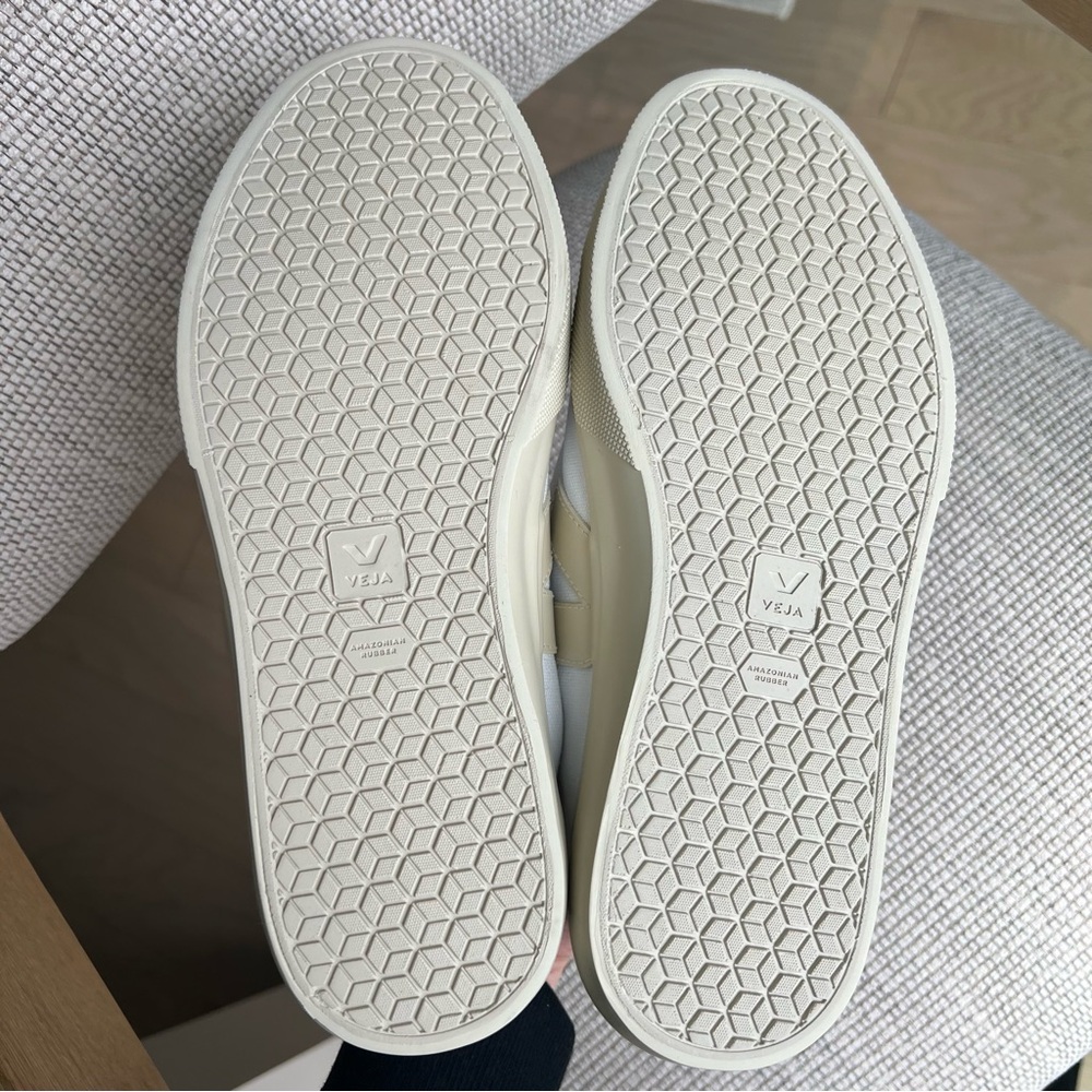 Free People + Veja Campo Canvas Sneakers in White / Pierre - Picture 6 of 7